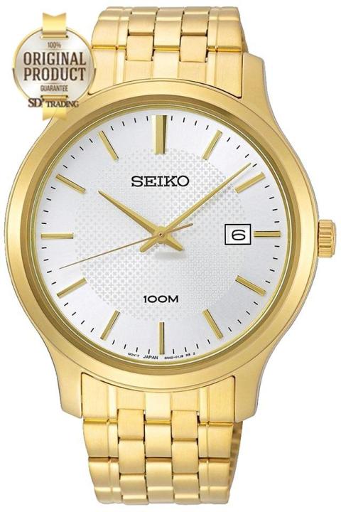 SEIKO Neo Classic นาฬิกาข้อมือผู้ชาย สายสแตนเลส รุ่น SUR296P1 - สีทอง