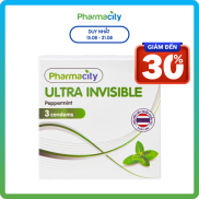 Bao cao su siêu mỏng hương bạc hà Pharmacity Ultra Invisible Peppermint 3
