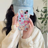 INS Blue Bottom Love Cat Case สำหรับ iPhone14ProMax เคสจีบสามมิติสำหรับ iPhone13 แฟชั่นสกายสีฟ้าซิลิโคนเคสสำหรับ iPhone12ProMax จี้แมวขนาดเล็กสำหรับ iPhone11