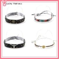 LUCKY HAIRACC การตกแต่งเข็มขัด สายรัดหมวกโบโฮ อุปกรณ์เสริมคาวบอยตะวันตก เครื่องหนังแท้ หมวกปานามา สไตล์ชนบท สายรัดหัวเข็มขัด หมวกหมวกแบน ผู้หญิงผู้ชาย