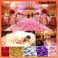 YIJIAN1984918 200 /500/ 1000PCS หัตถกรรม อุปกรณ์ปาร์ตี้ ตกแต่งโต๊ะ Confetti ดอกไม้ประดิษฐ์ ตกแต่งงานแต่งงาน อุปกรณ์พรม กลีบกุหลาบไหม