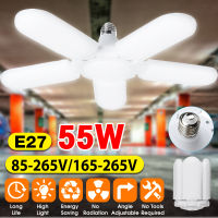 หลอดไฟ E27 LED หลอดไฟพัดลมใบมีดโรงรถโคมไฟ หลอดไฟ Led อุตสาหกรรม แบบแขวน 55w