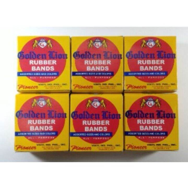 6Box Golden Lion Rubber Bands Assorted Color 35g (Goma) Lazada PH