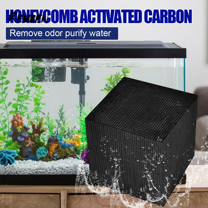 REUBEN Activate Carbon Eco-Aquarium Water Purifier Cubes Fish Tank Hole ...