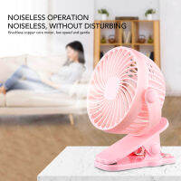 Clip On Fan ABS 720 Degree 3 Gears Noiseless USB Battery Powered Mini Fan for Desktop Office Dormitory