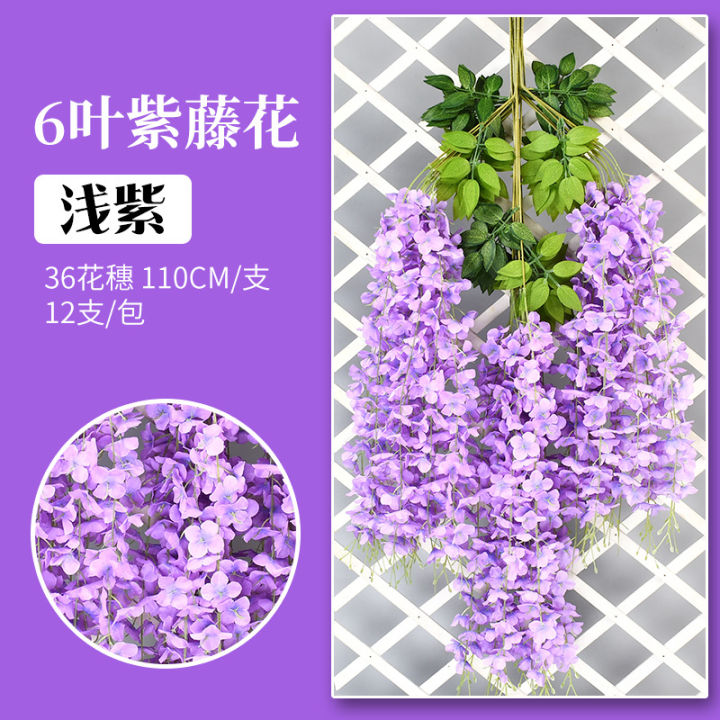 แกลอรี่ดอกไม้จำลองดอกไม้-wisteria-หนาแน่นของตกแต่งงานแต่งงานกิ่งหวายจำลองดอกไม้-wisteria-ดอกไม้ปลอม-stringshuilinshen