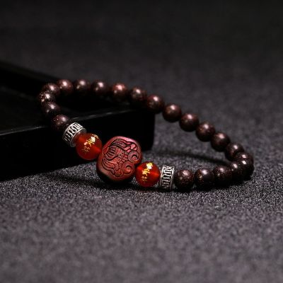 6MM/8MM Onyx Peace Bracelet Buddhist Lotus Bracelet Prayer Meditation Natural Bracelet