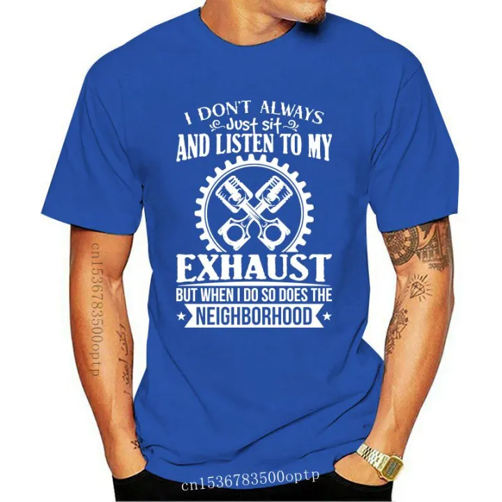 New Cool Man's Exhaust Car Fanatic Engine T Shirt Boy 2021 Crewneck T