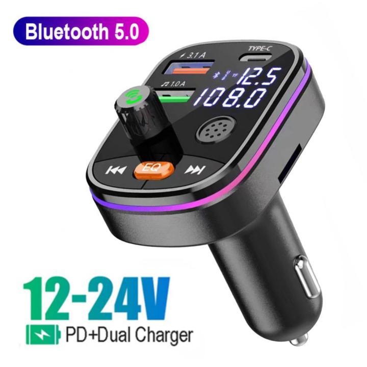 car-kit-fm-modulator-universal-pd-20w-car-charger-5-0-wireless-dual-display-fm-transmitter-car-accessories-durable-car-chargers