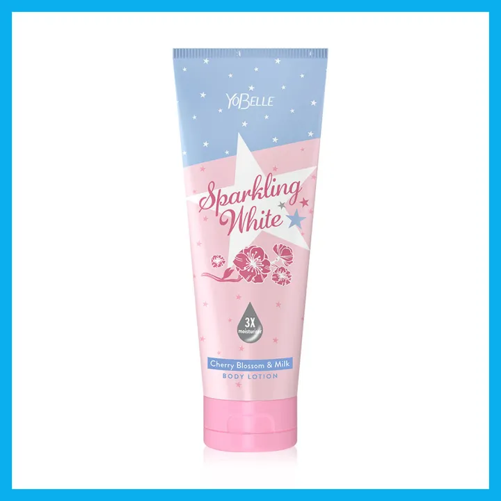 yobelle-sparkling-white-cherry-blossom-milk-body-lotion-200ml-โยเบล-บอดี้-โลชั่น-สปาร์คกลิ้ง-ไวท์-โลชั่นบำรุงผิวกาย-เพื่อผิวกระจ่างใส