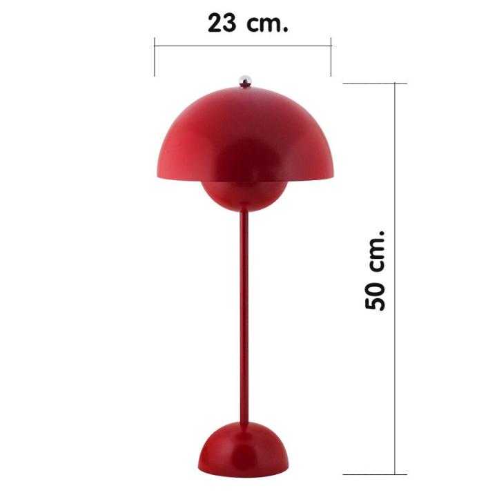 u-ro-decor-รุ่น-dahlia-โคมไฟ-ตั้งโต๊ะ-สีแดง