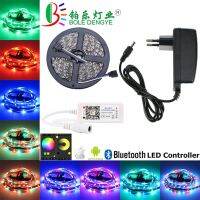 【✲High Quality✲】 na07037036036666 แถบไฟ Led Smd 5050 5ม. พร้อมอุปกรณ์ควบคุมบลูทูธ Led Dc 12V แบบไม่ใช่เทปนำแสดงโดย Rgb สำหรับตกแต่งบ้านวันหยุด