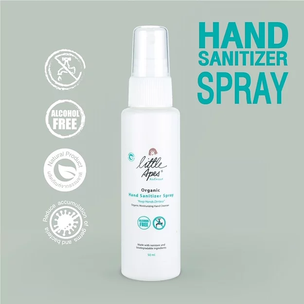 Little Apes สเปรย์ทำความสะอาดมือแบบไม่ต้องล้างออกอออร์แกนิค Organic