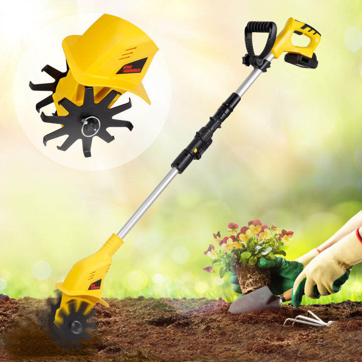 20V Lawnmover Electric Ripper Handheld Garden Weeder Mini Tiller Rotary