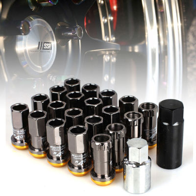 Titanium R40 Wheel Rims Lug Nutsล็อคเหล็กป้องกันการโจรกรรมRacing Composite Lug Nuts M12 X 1.5