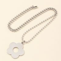 [COD] NZ1806 cross-border and flower necklace soil cool hip-hop ins pendant bead chain clavicle