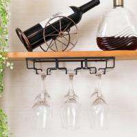 ZM【In Stock】Iron Wall Mount แก้วไวน์กระเป๋าแขวน Goblet Stemware Rack