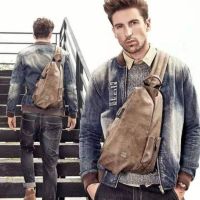 ❧☏ Divophy Chest Bag Mens Single Shoulder Bag Messenger Bag Mens Bag Large Capacity Student Backpack Korean Style Casual Trendy Brand Men