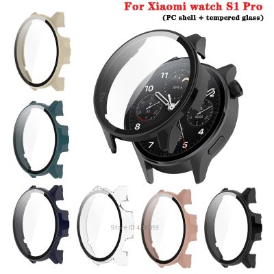 Protector Case Screen Glass For Xiaomi watch S1 Pro Smart watch PC Hard Edge Protective Cover For Mi watch S1 Bumper Accessories Nails  Screws Fastene