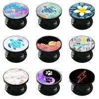 【CW】 Round Plastic Grip Holder Phone Accessories Swappable Top For Most of Phones Tablet and Case