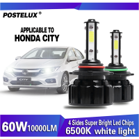 2PC Bright 6000K สีขาว H4 LED ไฟฉายคาดศีรษะไฟหน้าสำหรับ Honda City (TMO) 5th Gen,ปี2008-2014