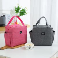 Portable Lunch Bag Thermal Picnic Bag Handbag Bento Box Strap Water Zipper Meal Prep Cooler Pack Food Storage Bags