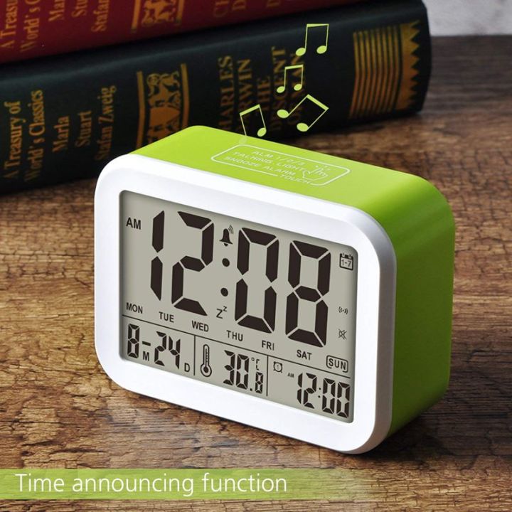 worth-buy-นาฬิกาปลุกดิจิตอลนาฬิกานาฬิกาพูดได้3การแจ้งเตือนเป็นตัวเลือกนาฬิกาปลุกวันทำงานฟังก์ชัน-noctilucent-และ-snooze-เดือนวันที่และ-t