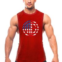 Gym Sleeveless Print Quick Dry Casual Fitness Singlets Men O Neck Summer Absorb Sweat Breathable Cool Feeling Casual Mesh Shirt