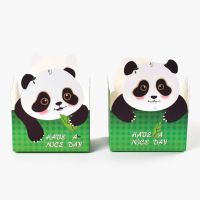 10PC Cute Panda Candy Packaging Box Paper Cookies Container with Opp Bags Wedding Favors Birthday Party Baby Shower Gift Boxes