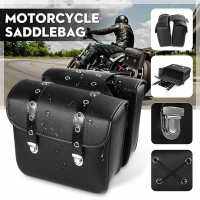 Universal Motorcycle Saddlebags PU Leather Cafe Racer Tool Bag Motocross Luggage Storage Pouch Tail Saddle Bag