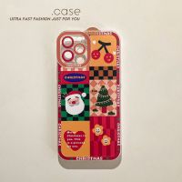 Merry Christmas Soft Phone Case Compatible for IPhone 14 13 12 11 Pro XS MAX X XR 6S 7 8 Plus Mini Transparent Casing Silicone TPU Shockproof Cover