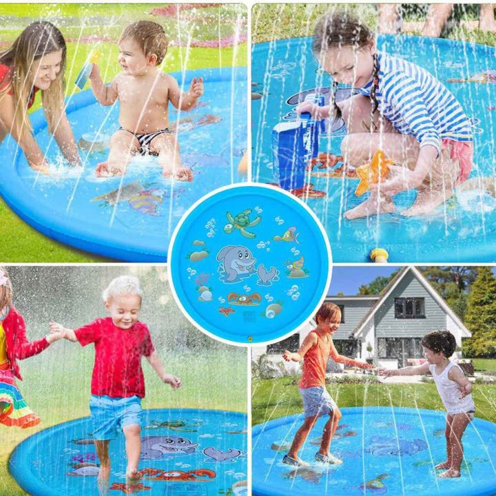 100-150-170cm-springle-splash-play-pad-ของเล่นสเปรย์ตลก-inflatable-splash-pad-ของเล่นน้ำ-cooling-water-pad-สระว่ายน้ำกลางแจ้ง