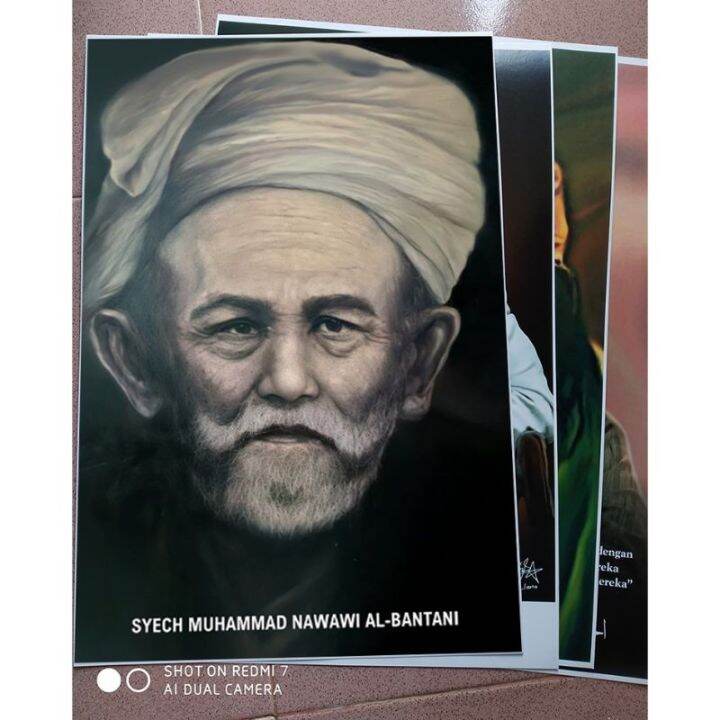 Poster Syech Nawawi Albantani Ukuran 32*47cm Bahan Artpaper Laminasi ...