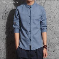 ⊕▨ Chinese Men Top Hanfu Shirt Tang 2022 Mens Color Half Sleeve Kung Fu Shirts