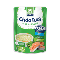 Cháo Tươi Baby Sài Gòn Food Cá HồI & Cải Bó Xôi 240G thumbnail