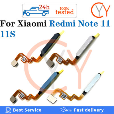 สำหรับ Xiaomi Redmi Note 11 4G 11S ปุ่มโฮมสแกนลายนิ้วมือเซนเซอร์กลับสายเคเบิ้ลหลักชิ้นส่วนซ่อมบัตรประชาชนแบบสัมผัสสำหรับโทรศัพท์