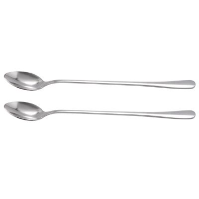 New 1Pc Long Handle Stainless Steel Tea Coffee Spoon Cocktail Ice Cream Spoon Spoons Cutlery
