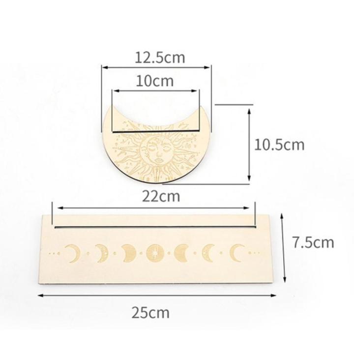 2ชิ้นยืนบัตรไม้แม่มดเครื่องมือการทำนายแท่นบูชาไพ่ทาโรต์ผู้ถือบัตร