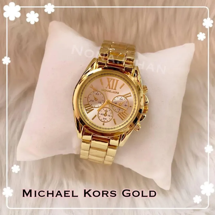 DR] Michael Kors Bradshaw Gold Stainless Watch for Men Women Unisex (Gift  box and battery!) | Lazada PH