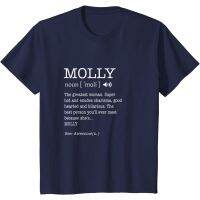 เสื้อยืดลำลอง The Name Is Molly Funny Gift Adult Definition Womens T-Shirt Mens Womens T-shirts  7OB4