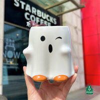 Starbuck Cup 2022 Halloween Cute Ghost Cute Ghost Ceramic Mug Desktop Office Drinking Cup