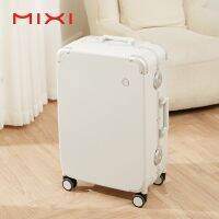 Mixi 2023 กระเป๋าเดินทางใหม่ Carry-on 20 นิ้วกระเป๋าเดินทางกลิ้งกระเป๋าอลูมิเนียมเฟรม PC Hardside พร้อมล้อสปินเนอร์ TSA Lock 24 นิ้ว