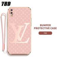 YBD เคสสำหรับ โทรศัพท์ Vivo Y91C Y1S 1820 1929ตุ๊กตาบาร์บี้ลายหมีน้อยน่ารักหรูหราเปลือกซิลิโคนนิ่มเคลือบอิเล็คโทรเพลทพร้อมฟรีสายคล้อง