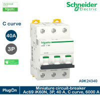 A9K24340 - Schneider Electric Miniature circuit-breaker, Acti9 iK60N, 3P, 40 A, C curve, 6000 A สั่งซื้อได้ที่ PlugOn