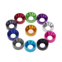 10PCS M2 M2.5 M3 M4 M5 Countersunk / Flat Head Washers Multiple Colour Aluminum Alloy Gasket For Screws Bolts Nails  Screws Fasteners