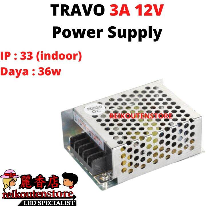 Power Supply 3a 12v 36w Untuk Led Cctv Module Led Trafo 3 Ampere 12