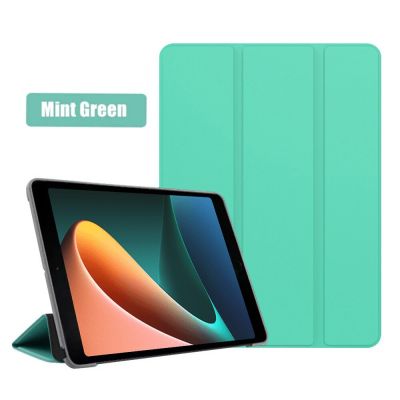 เคสสำหรับแผ่นรอง Xiaomi Mi คลุมป้องกันแท็บเล็ต5 2021 11นิ้วสำหรับ MiPad 5 5Pro 11.0นิ้ว2021หนัง PU พับสามทบฝาครอบป้องกันแท็บเล็ต