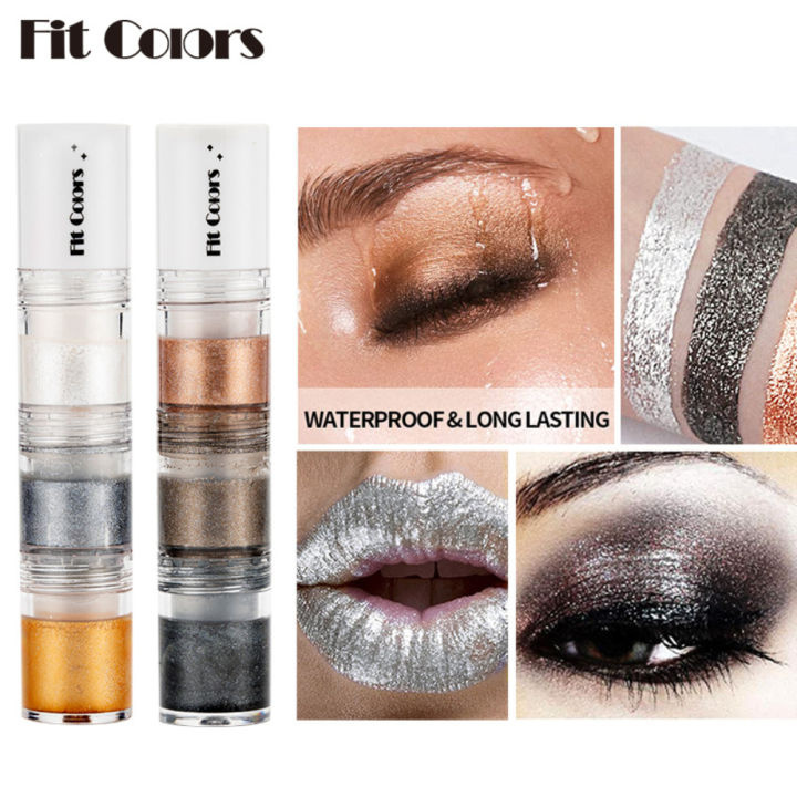 fit-colors-elecool-official-store-3-pcs-diamond-eyeshadow-liquid-pearlescent-fine-shine-waterproof-anti-sweat-high-color-ติดทนนานไม่หลุดง่าย3-in-1-eye-shadow-liquid-makeup-cosmetics