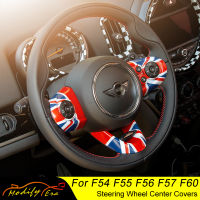 Car Steering Wheel Covers for MINI Cooper F54 F55 F56 F57 F60 Clubman Countryman Carbon Fiber Auto Interior Accessories Stickers