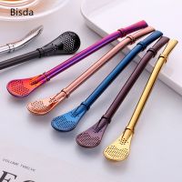 8 pcs/lot stainless steel Yerba straw Tea Bombilla Gourd Drinking Filtered Metal Straw Rose Gold Tea Filter black straw Specialty Glassware